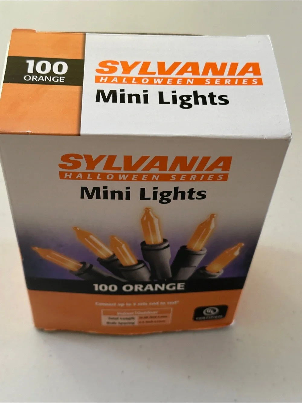 SYLVANIA Orange Halloween Mini Lights - 100 Count